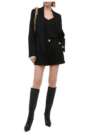 Женские хлопковые шорты BALMAIN черного цвета по цене 84400 руб., арт. VF15010/C208 | Фото 2 Женские хлопковые шорты BALMAIN черного цвета, арт. VF15010/C208 | Фото 2