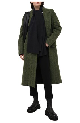 Женский шерстяной свитер PROENZA SCHOULER WHITE LABEL темно-серого цвета по цене 56100 руб., арт. WL2117571-KW120 | Фото 2 Женский шерстяной свитер PROENZA SCHOULER WHITE LABEL темно-серого цвета, арт. WL2117571-KW120 | Фото 2