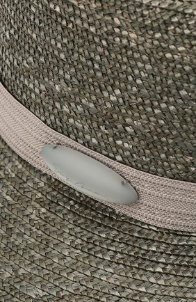 Женская соломенная шляпа GIORGIO ARMANI серого цвета по цене 47800 руб., арт. 797013/1P502 | Фото 3 Женская соломенная шляпа GIORGIO ARMANI серого цвета, арт. 797013/1P502 | Фото 3