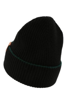 Женская шерстяная шапка LOEWE черного цвета, арт. F897295X01 | Фото 2 (Материал: Текстиль, Шерсть)