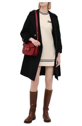 Женское шерстяное платье GUCCI бежевого цвета по цене 97200 руб., арт. 650387/XKBNZ | Фото 2 Женское шерстяное платье GUCCI бежевого цвета, арт. 650387/XKBNZ | Фото 2