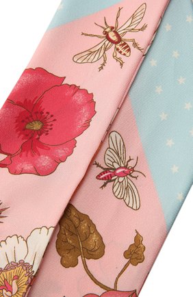 Женский шелковый шарф GUCCI розового цвета по цене 17700 руб., арт. 583480/3G001 | Фото 2 Женский шелковый шарф GUCCI розового цвета, арт. 583480/3G001 | Фото 2
