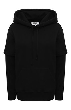 Женский хлопковое худи MM6 черного цвета по цене 53650 руб., арт. S52GU0136/S25337 | Фото 1 Женский хлопковое худи MM6 черного цвета, арт. S52GU0136/S25337 | Фото 1
