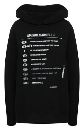 Женский хлопковое худи MM6 черного цвета по цене 38300 руб., арт. S52GU0132/S25502 | Фото 1 Женский хлопковое худи MM6 черного цвета, арт. S52GU0132/S25502 | Фото 1