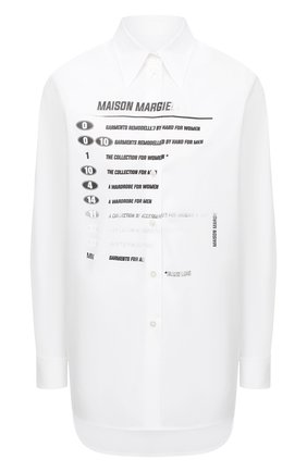 Женская хлопковая рубашка MM6 белого цвета по цене 39400 руб., арт. S52DL0149/S47294 | Фото 1 Женская хлопковая рубашка MM6 белого цвета, арт. S52DL0149/S47294 | Фото 1