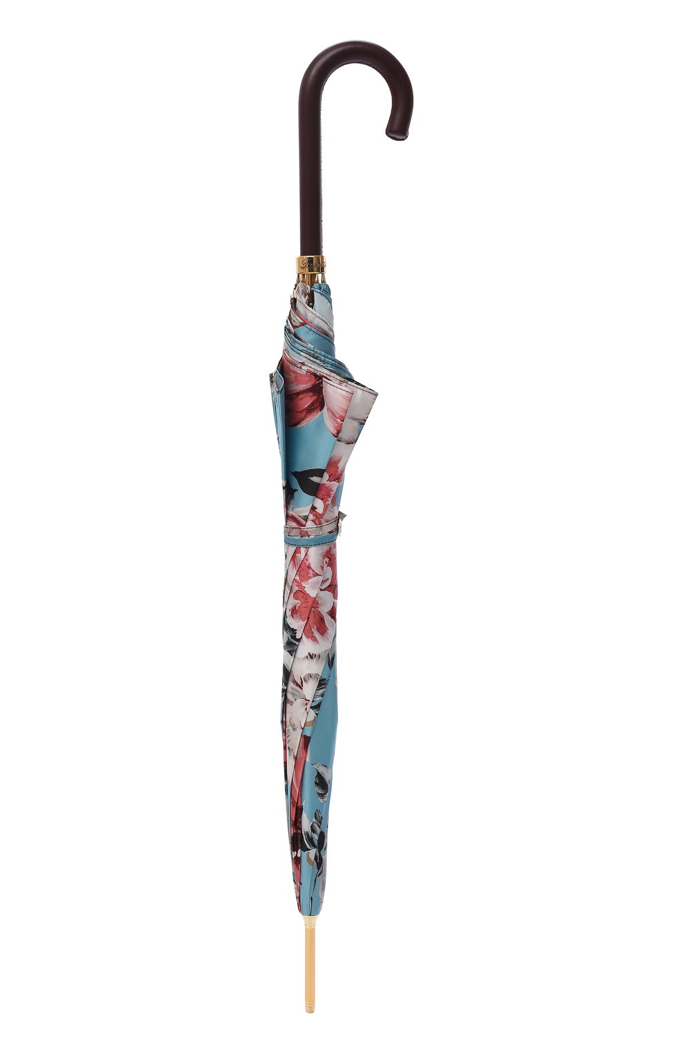 Женский зонт-трость PASOTTI OMBRELLI голубого цвета, арт. 20/RAS0 9A436/6 | Фото 4 (Материал: Текстиль, Синтетический материал, Металл)