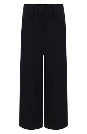 Женский шерстяные кюлоты JW ANDERSON темно-синего цвета по цене 63700 руб., арт. TR0120 PG0011 | Фото 1 Женский шерстяные кюлоты JW ANDERSON темно-синего цвета, арт. TR0120 PG0011 | Фото 1