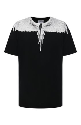 Мужская хлопковая футболка MARCELO BURLON черного цвета по цене 21250 руб., арт. CMAA018R21JER001 | Фото 1 Мужская хлопковая футболка MARCELO BURLON черного цвета, арт. CMAA018R21JER001 | Фото 1