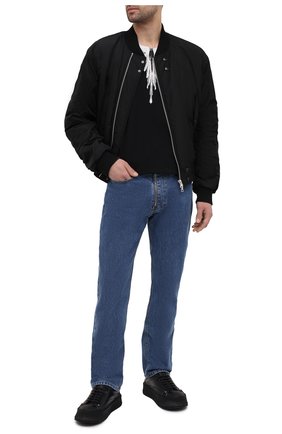 Мужская хлопковая футболка MARCELO BURLON черного цвета по цене 21250 руб., арт. CMAA018R21JER001 | Фото 2 Мужская хлопковая футболка MARCELO BURLON черного цвета, арт. CMAA018R21JER001 | Фото 2