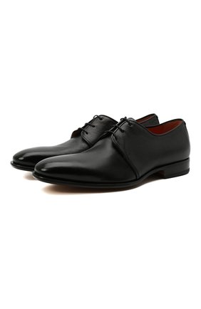 Мужские кожаные дерби SANTONI черного цвета по цене 54900 руб., арт. MCLE17468LA1ESLQN51 | Фото 1 Мужские кожаные дерби SANTONI черного цвета, арт. MCLE17468LA1ESLQN51 | Фото 1