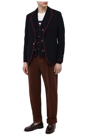 Мужские хлопковые брюки GUCCI коричневого цвета по цене 87200 руб., арт. 643877/Z8AM8 | Фото 2 Мужские хлопковые брюки GUCCI коричневого цвета, арт. 643877/Z8AM8 | Фото 2