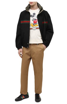 Мужские кожаные кеды ace GUCCI черного цвета по цене 53150 руб., арт. 644749/1XGM0 | Фото 2 Мужские кожаные кеды ace GUCCI черного цвета, арт. 644749/1XGM0 | Фото 2