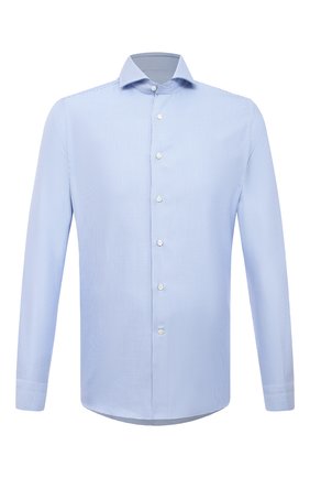 Мужская хлопковая сорочка CANALI голубого цвета по цене 26250 руб., арт. XC8/GD00998 | Фото 1 Мужская хлопковая сорочка CANALI голубого цвета, арт. XC8/GD00998 | Фото 1 (Стили: Классический; Воротник: Акула; Случай: Формальный; Манжеты: На пуговицах; Рубашки М: Slim Fit; Длина (для топов): Стандартные; Материал внешний: Хлопок; Принт: Клетка; Рукава: Длинные)