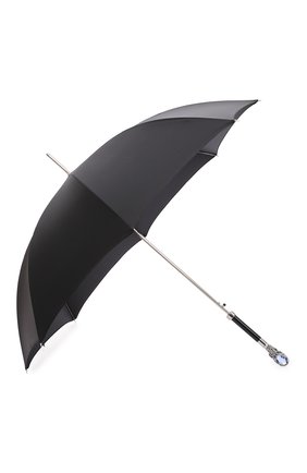 Мужской зонт-трость PASOTTI OMBRELLI черного цвета, арт. 478/RAS0 6768/1/W68 | Фото 2 (Материал: Металл, Синтетический материал, Текстиль)