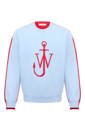 Мужской хлопковый свитшот JW ANDERSON голубого цвета по цене 19950 руб., арт. J00021 PG0408 | Фото 1 Мужской хлопковый свитшот JW ANDERSON голубого цвета, арт. J00021 PG0408 | Фото 1