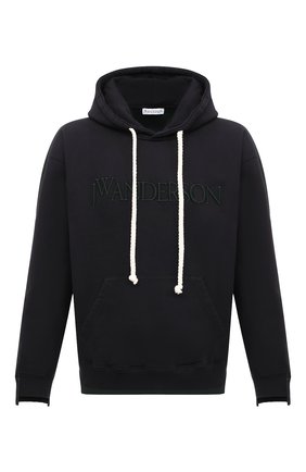 Мужской хлопковое худи JW ANDERSON черного цвета по цене 22100 руб., арт. J00020 PG0408 | Фото 1 Мужской хлопковое худи JW ANDERSON черного цвета, арт. J00020 PG0408 | Фото 1