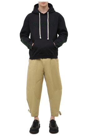 Мужской хлопковое худи JW ANDERSON черного цвета по цене 22100 руб., арт. J00020 PG0408 | Фото 2 Мужской хлопковое худи JW ANDERSON черного цвета, арт. J00020 PG0408 | Фото 2