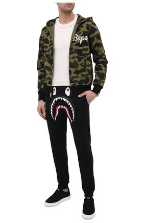 Мужские хлопковые джоггеры BAPE черного цвета по цене 24100 руб., арт. 1G80152028 | Фото 2 Мужские хлопковые джоггеры BAPE черного цвета, арт. 1G80152028 | Фото 2