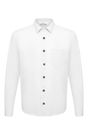 Мужская хлопковая рубашка STONE ISLAND белого цвета по цене 18800 руб., арт. 741512510 | Фото 1 Мужская хлопковая рубашка STONE ISLAND белого цвета, арт. 741512510 | Фото 1