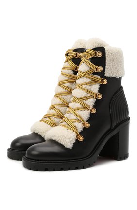 Женские комбинированные ботильоны yetita 70 CHRISTIAN LOUBOUTIN черного цвета по цене 124500 руб., арт. 3190942/YETITA 70 | Фото 1 Женские комбинированные ботильоны yetita 70 CHRISTIAN LOUBOUTIN черного цвета, арт. 3190942/YETITA 70 | Фото 1