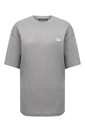 Женская хлопковая футболка ACNE STUDIOS светло-серого цвета по цене 12600 руб., арт. CL0085/W | Фото 1 Женская хлопковая футболка ACNE STUDIOS светло-серого цвета, арт. CL0085/W | Фото 1