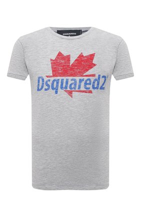 Мужская футболка из хлопка и вискозы DSQUARED2 серого цвета по цене 19800 руб., арт. S74GD0819/S22146 | Фото 1 Мужская футболка из хлопка и вискозы DSQUARED2 серого цвета, арт. S74GD0819/S22146 | Фото 1