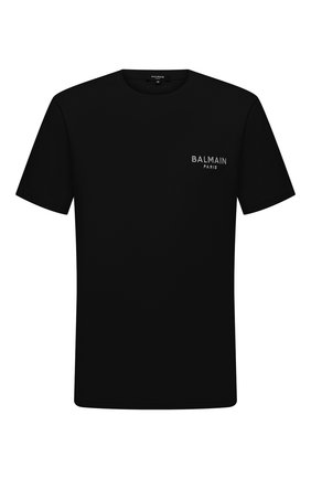 Мужская хлопковая футболка BALMAIN черного цвета по цене 16550 руб., арт. BRM305210 | Фото 1 Мужская хлопковая футболка BALMAIN черного цвета, арт. BRM305210 | Фото 1