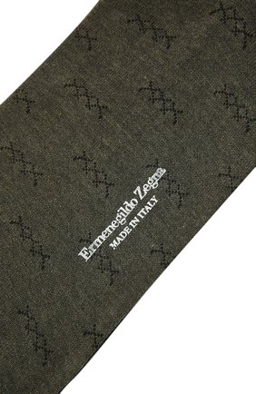 Мужские хлопковые носки ERMENEGILDO ZEGNA хаки цвета по цене 3275 руб., арт. N5V403810 | Фото 2 Мужские хлопковые носки ERMENEGILDO ZEGNA хаки цвета, арт. N5V403810 | Фото 2