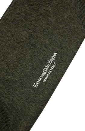 Мужские хлопковые носки ERMENEGILDO ZEGNA темно-зеленого цвета по цене 3275 руб., арт. N5V403820 | Фото 2 Мужские хлопковые носки ERMENEGILDO ZEGNA темно-зеленого цвета, арт. N5V403820 | Фото 2