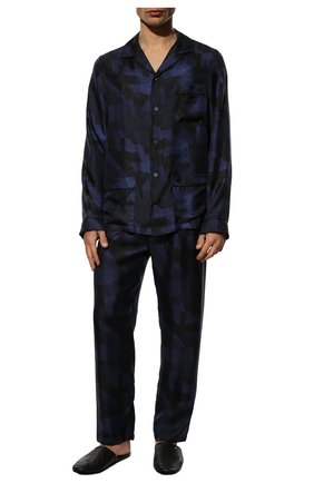Мужская шелковая пижама ERMENEGILDO ZEGNA синего цвета по цене 103500 руб., арт. N6H001120 | Фото 2 Мужская шелковая пижама ERMENEGILDO ZEGNA синего цвета, арт. N6H001120 | Фото 2