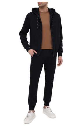Мужской толстовка ERMENEGILDO ZEGNA синего цвета по цене 23750 руб., арт. N6MK01080 | Фото 2 Мужской толстовка ERMENEGILDO ZEGNA синего цвета, арт. N6MK01080 | Фото 2