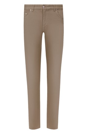 Мужские хлопковые брюки PAUL&SHARK светло-коричневого цвета, арт. C0P4001/FEF | Фото 1 (Случай: Повседневный; Стили: Кэжуэл; Длина (брюки, джинсы): Стандартные; Материал внешний: Хлопок)