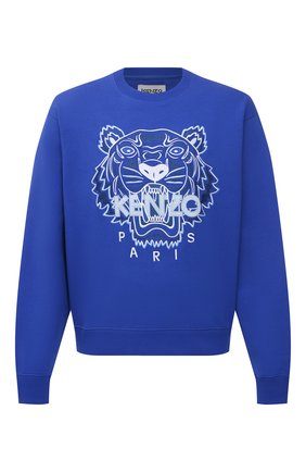 Мужской хлопковый свитшот KENZO синего цвета по цене 19500 руб., арт. FB55SW1104XA | Фото 1 Мужской хлопковый свитшот KENZO синего цвета, арт. FB55SW1104XA | Фото 1 (Рукава: Длинные; Мужское Кросс-КТ: свитшот-одежда; Материал внешний: Хлопок; Длина (для топов): Стандартные; Принт: С принтом; Стили: Гранж)