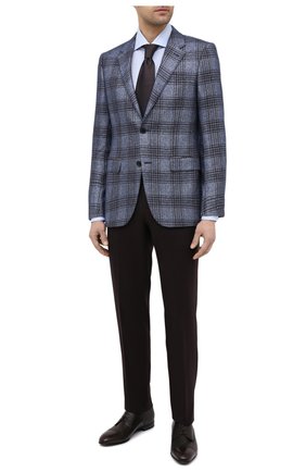 Мужская хлопковая сорочка ERMENEGILDO ZEGNA голубого цвета по цене 49350 руб., арт. 901501/9MS0BA | Фото 2 Мужская хлопковая сорочка ERMENEGILDO ZEGNA голубого цвета, арт. 901501/9MS0BA | Фото 2 (Длина (для топов): Стандартные; Случай: Формальный; Манжеты: На пуговицах; Стили: Классический; Рукава: Длинные; Воротник: Акула; Рубашки М: Slim Fit; Принт: Однотонные; Материал внешний: Хлопок)