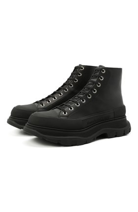 Мужские кожаные ботинки ALEXANDER MCQUEEN черного цвета по цене 56950 руб., арт. 627206/WHZ62 | Фото 1 Мужские кожаные ботинки ALEXANDER MCQUEEN черного цвета, арт. 627206/WHZ62 | Фото 1