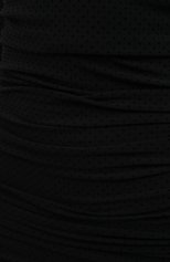 Женское платье GANNI черного цвета, арт. T2746 | Фото 5 (Рукава: Длинные; Стили: Гламурный; Случай: Повседневный; Женское Кросс-КТ: платье-футляр, Платье-одежда; Материал внешний: Синтетический материал; Региональные ограничения белый список (Axapta Mercury): RU; Длина Ж (юбки, платья, шорты): Миди; Материал подклада: Синтетический материал)