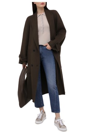 Женские текстильные кеды BRUNELLO CUCINELLI бежевого цвета по цене 67700 руб., арт. MZ34G1335 | Фото 2 Женские текстильные кеды BRUNELLO CUCINELLI бежевого цвета, арт. MZ34G1335 | Фото 2