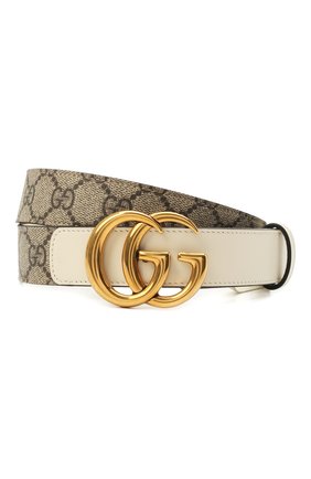 Женский ремень GUCCI белого цвета по цене 31000 руб., арт. 625839/92TLC | Фото 1 Женский ремень GUCCI белого цвета, арт. 625839/92TLC | Фото 1