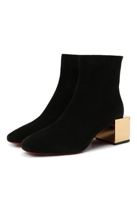 Женские замшевые ботильоны fiak 55 CHRISTIAN LOUBOUTIN черного цвета по цене 85850 руб., арт. 3190630/TRE FIAK 55 | Фото 1 Женские замшевые ботильоны fiak 55 CHRISTIAN LOUBOUTIN черного цвета, арт. 3190630/TRE FIAK 55 | Фото 1