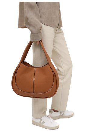 Женская сумка aou TOD’S коричневого цвета, арт. XBWA0US0300UCA | Фото 2 (Сумки-технические: Сумки top-handle; Материал: Натуральная кожа; Региональные ограничения белый список (Axapta Mercury): RU; Размер: large)
