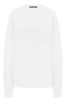 Женская хлопковый лонгслив ACNE STUDIOS белого цвета по цене 14750 руб., арт. CL0087/W | Фото 1 Женская хлопковый лонгслив ACNE STUDIOS белого цвета, арт. CL0087/W | Фото 1