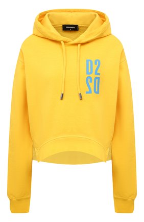Женский хлопковое худи DSQUARED2 желтого цвета по цене 39950 руб., арт. S75GU0348/S25030 | Фото 1 Женский хлопковое худи DSQUARED2 желтого цвета, арт. S75GU0348/S25030 | Фото 1