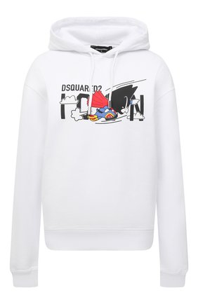 Женский хлопковое худи DSQUARED2 белого цвета по цене 38800 руб., арт. S80GU0030/S25042 | Фото 1 Женский хлопковое худи DSQUARED2 белого цвета, арт. S80GU0030/S25042 | Фото 1