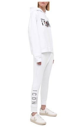 Женские хлопковые джоггеры DSQUARED2 белого цвета по цене 33950 руб., арт. S80KA0009/S25042 | Фото 2 Женские хлопковые джоггеры DSQUARED2 белого цвета, арт. S80KA0009/S25042 | Фото 2