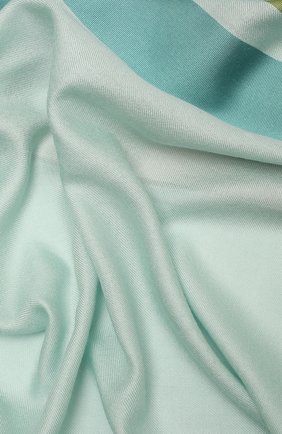 Женская шаль из шелка и шерсти LORO PIANA светло-зеленого цвета по цене 99500 руб., арт. FAL3970 | Фото 2 Женская шаль из шелка и шерсти LORO PIANA светло-зеленого цвета, арт. FAL3970 | Фото 2