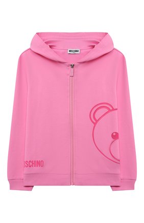 Детский хлопковая толстовка MOSCHINO розового цвета по цене 15000 руб., арт. HUF04R/LDA00/10A-14A | Фото 1 Детский хлопковая толстовка MOSCHINO розового цвета, арт. HUF04R/LDA00/10A-14A | Фото 1 (Материал внешний: Хлопок; Рукава: Длинные; Девочки Кросс-КТ: Толстовка-одежда; Ростовка одежда: 10 - 11 лет | 140 - 146см, 12 лет | 152 см)