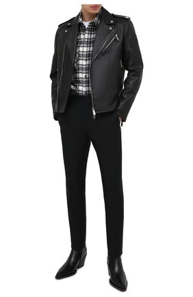Мужская кожаная куртка DSQUARED2 черного цвета по цене 162500 руб., арт. S74AM1144/SY1491 | Фото 2 Мужская кожаная куртка DSQUARED2 черного цвета, арт. S74AM1144/SY1491 | Фото 2
