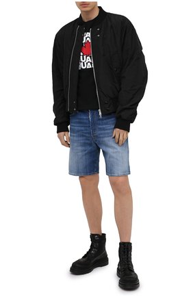 Мужская хлопковая футболка DSQUARED2 черного цвета по цене 20650 руб., арт. S74GD0827/S22427 | Фото 2 Мужская хлопковая футболка DSQUARED2 черного цвета, арт. S74GD0827/S22427 | Фото 2