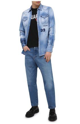 Мужская хлопковая футболка DSQUARED2 черного цвета по цене 20650 руб., арт. S74GD0828/S22427 | Фото 2 Мужская хлопковая футболка DSQUARED2 черного цвета, арт. S74GD0828/S22427 | Фото 2