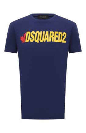 Мужская хлопковая футболка DSQUARED2 темно-синего цвета по цене 20800 руб., арт. S74GD0834/S21600 | Фото 1 Мужская хлопковая футболка DSQUARED2 темно-синего цвета, арт. S74GD0834/S21600 | Фото 1 (Длина (для топов): Стандартные; Материал внешний: Хлопок; Стили: Гранж; Принт: С принтом; Рукава: Короткие)